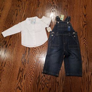 NWT Old Navy shirt and Gymboree overall